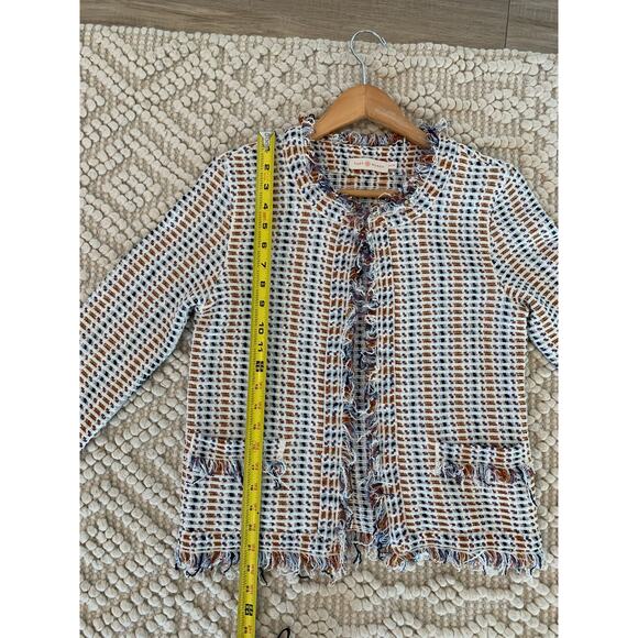 Tory Burch Hollis Linen Blend Fringe Tweed
Cardigan Blazer XS - Picture 8 of 8